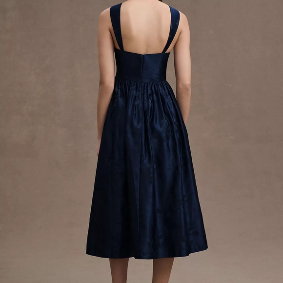 BHLDN Navy Midi Dress - Picture 3 of 9